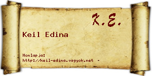 Keil Edina névjegykártya